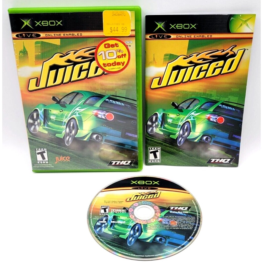 JUICES XBOX GAME‎ CIB COMPLETE IN BOX